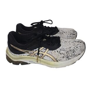 Asics Gel-Pulse 11 Women's Running Shoes Black White Gold Kicks Women's Size 7.5